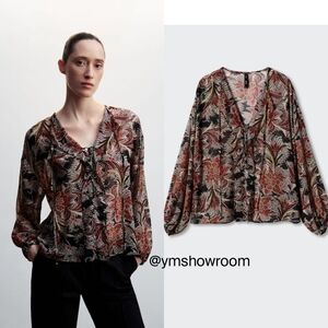 MANGO Printed blouse